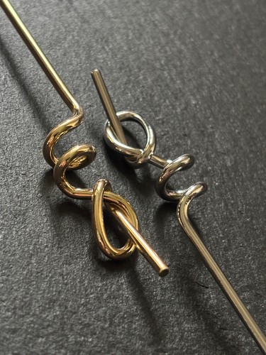 Spiral haarstab metall - |,