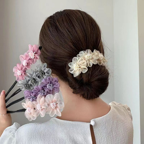 Für organza blume verziert - für,