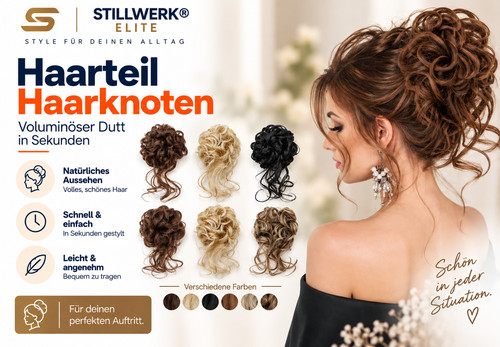 Haarteil haarknoten zopfgummi - haarknoten,
