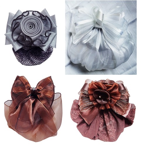 Haarspange chiffon spitzen - chiffon,
