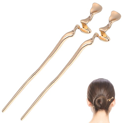 Haarstäbe 2er set gold metall - set,